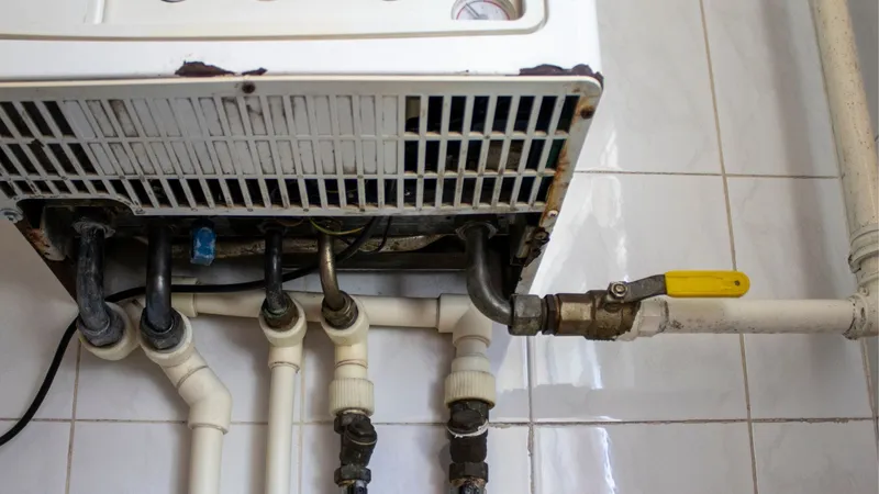 Cv-ketel bij onderzoek naar een probleem met de verwarming