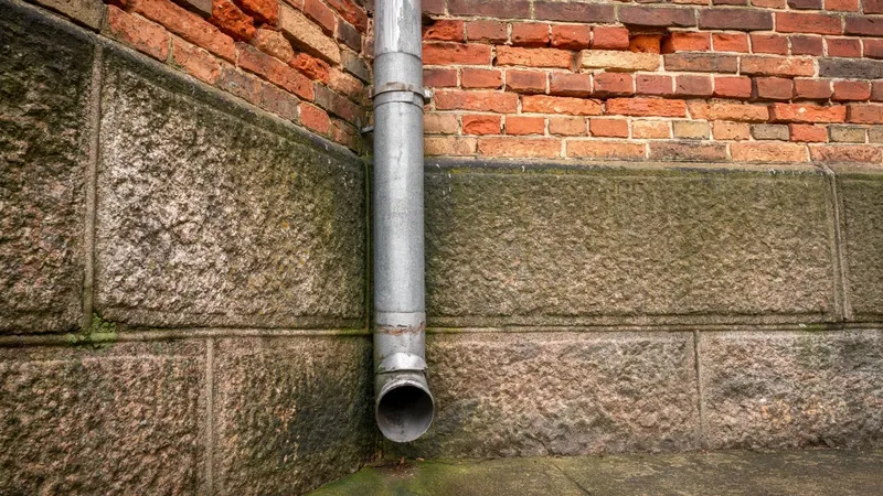 Regenwaterafvoer aan een woning of gebouw