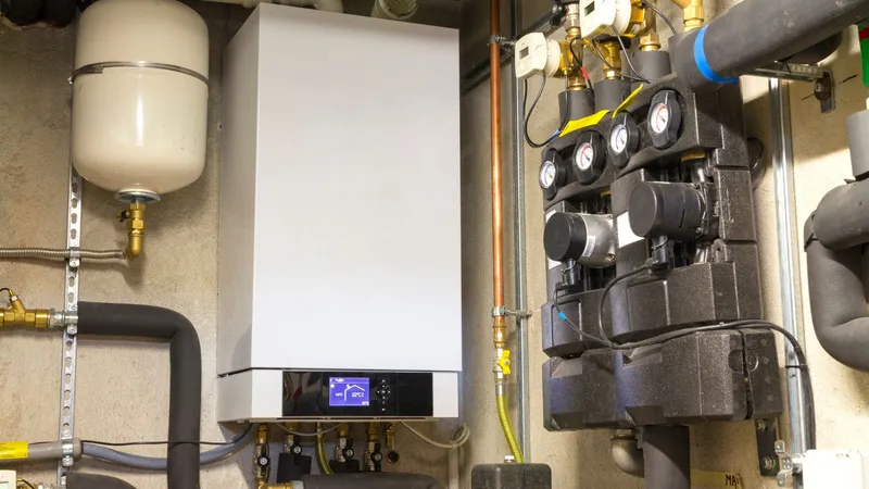 Cv-installatie tijdens het verhelpen van een storing