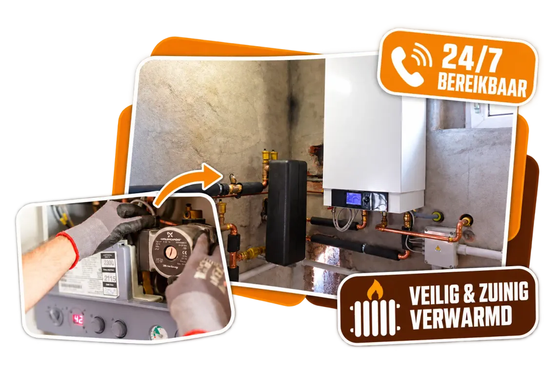 Cv-ketel en verwarmingsinstallatie voor 24/7 service in Almere