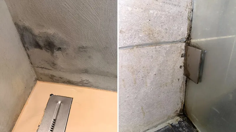 Lekkage bij een douche in de badkamer voor lekdetectie en reparatie