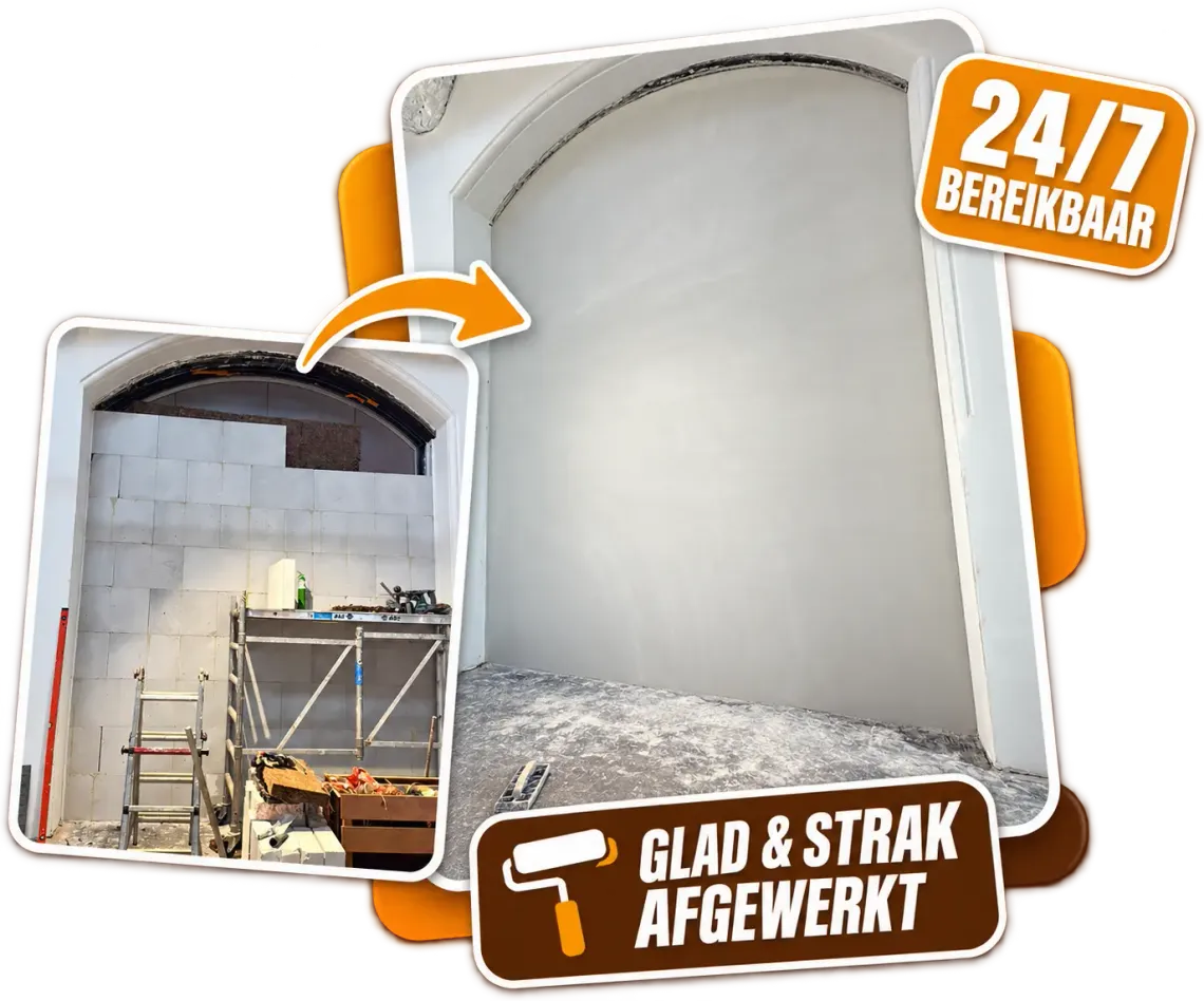 Stucwerk en schilderwerk voor 24/7 renovatieservice in Almere