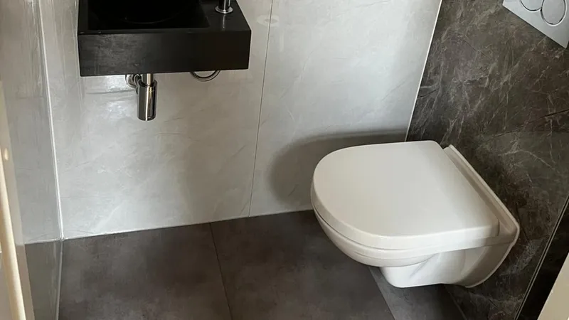 Hangend toilet in een toiletruimte